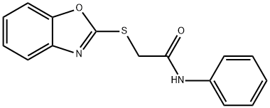 2-(1,3-benzoxazol-2-ylsulfanyl)-N-phenylacetamide 结构式