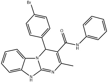 4-(4-bromophenyl)-2-methyl-N-phenyl-1,4-dihydropyrimido[1,2-a]benzimidazole-3-carboxamide 结构式