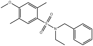 N-benzyl-N-ethyl-4-methoxy-2,5-dimethylbenzenesulfonamide 结构式