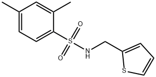 2,4-dimethyl-N-(thiophen-2-ylmethyl)benzenesulfonamide 结构式