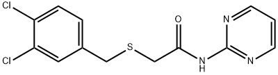 2-[(3,4-dichlorophenyl)methylsulfanyl]-N-pyrimidin-2-ylacetamide 结构式