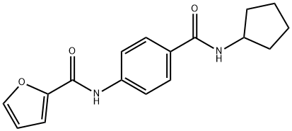 N-[4-(cyclopentylcarbamoyl)phenyl]furan-2-carboxamide 结构式