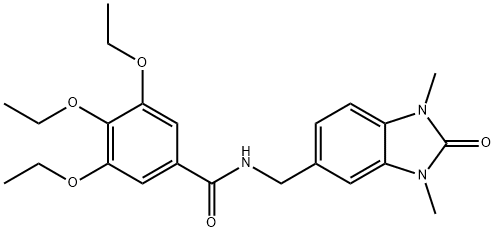 N-[(1,3-dimethyl-2-oxobenzimidazol-5-yl)methyl]-3,4,5-triethoxybenzamide 结构式