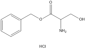 2-氨基-3-羟基丙酸苄酯盐酸盐 结构式