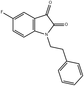 5-fluoro-1-(2-phenylethyl)indole-2,3-dione 结构式