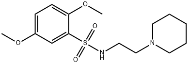 2,5-dimethoxy-N-(2-piperidin-1-ylethyl)benzenesulfonamide 结构式