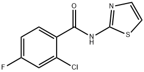 2-chloro-4-fluoro-N-(1,3-thiazol-2-yl)benzamide 结构式