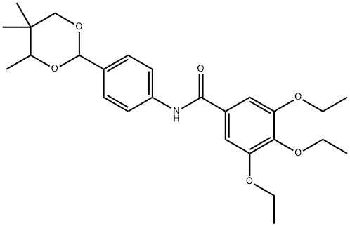 3,4,5-triethoxy-N-[4-(4,5,5-trimethyl-1,3-dioxan-2-yl)phenyl]benzamide 结构式
