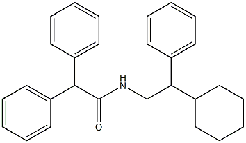 N-(2-cyclohexyl-2-phenylethyl)-2,2-diphenylacetamide 结构式