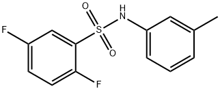 2,5-difluoro-N-(3-methylphenyl)benzenesulfonamide 结构式