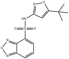 N-(5-tert-butyl-1,2-oxazol-3-yl)-2,1,3-benzothiadiazole-4-sulfonamide 结构式