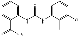 2-[(3-chloro-2-methylphenyl)carbamoylamino]benzamide 结构式