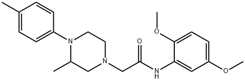 N-(2,5-dimethoxyphenyl)-2-[3-methyl-4-(4-methylphenyl)piperazin-1-yl]acetamide 结构式