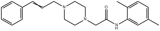 N-(2,5-dimethylphenyl)-2-[4-[(E)-3-phenylprop-2-enyl]piperazin-1-yl]acetamide 结构式