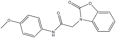 N-(4-methoxyphenyl)-2-(2-oxo-1,3-benzoxazol-3-yl)acetamide 结构式