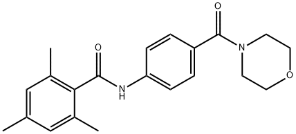 2,4,6-trimethyl-N-[4-(morpholine-4-carbonyl)phenyl]benzamide 结构式