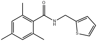 2,4,6-trimethyl-N-(thiophen-2-ylmethyl)benzamide 结构式