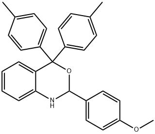 2-(4-methoxyphenyl)-4,4-bis(4-methylphenyl)-1,2-dihydro-3,1-benzoxazine 结构式