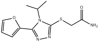 2-[[5-(furan-2-yl)-4-propan-2-yl-1,2,4-triazol-3-yl]sulfanyl]acetamide 结构式