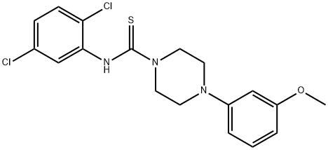 N-(2,5-dichlorophenyl)-4-(3-methoxyphenyl)piperazine-1-carbothioamide 结构式