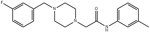 2-[4-[(3-fluorophenyl)methyl]piperazin-1-yl]-N-(3-methylphenyl)acetamide 结构式