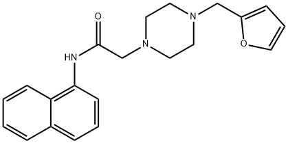 2-[4-(furan-2-ylmethyl)piperazin-1-yl]-N-naphthalen-1-ylacetamide 结构式