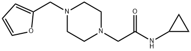 N-cyclopropyl-2-[4-(furan-2-ylmethyl)piperazin-1-yl]acetamide 结构式