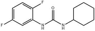 1-cyclohexyl-3-(2,5-difluorophenyl)urea 结构式