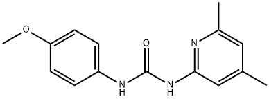 1-(4,6-dimethylpyridin-2-yl)-3-(4-methoxyphenyl)urea 结构式