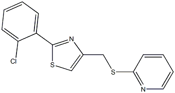 2-(2-chlorophenyl)-4-(pyridin-2-ylsulfanylmethyl)-1,3-thiazole 结构式