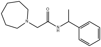 2-(azepan-1-yl)-N-(1-phenylethyl)acetamide 结构式