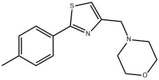 4-[[2-(4-methylphenyl)-1,3-thiazol-4-yl]methyl]morpholine 结构式