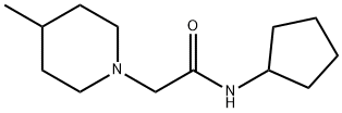 N-cyclopentyl-2-(4-methylpiperidin-1-yl)acetamide 结构式