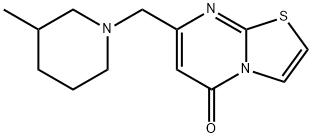 7-[(3-methylpiperidin-1-yl)methyl]-[1,3]thiazolo[3,2-a]pyrimidin-5-one 结构式