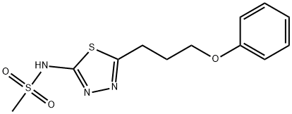 N-[5-(3-phenoxypropyl)-1,3,4-thiadiazol-2-yl]methanesulfonamide 结构式