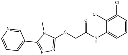 N-(2,3-dichlorophenyl)-2-[(4-methyl-5-pyridin-3-yl-1,2,4-triazol-3-yl)sulfanyl]acetamide 结构式