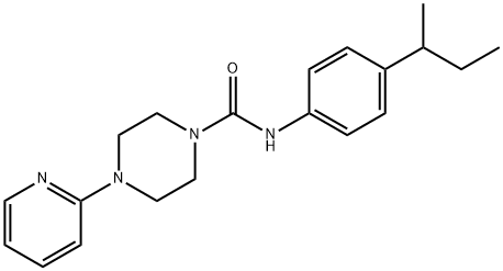 N-(4-butan-2-ylphenyl)-4-pyridin-2-ylpiperazine-1-carboxamide 结构式