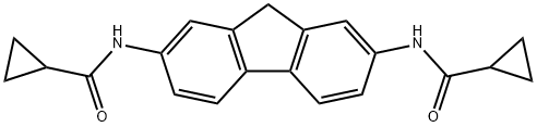 N-[7-(cyclopropanecarbonylamino)-9H-fluoren-2-yl]cyclopropanecarboxamide 结构式