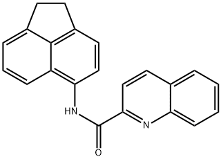 N-(1,2-dihydroacenaphthylen-5-yl)quinoline-2-carboxamide 结构式