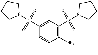 2-methyl-4,6-bis(pyrrolidin-1-ylsulfonyl)aniline 结构式