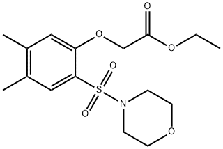 ethyl 2-(4,5-dimethyl-2-morpholin-4-ylsulfonylphenoxy)acetate 结构式