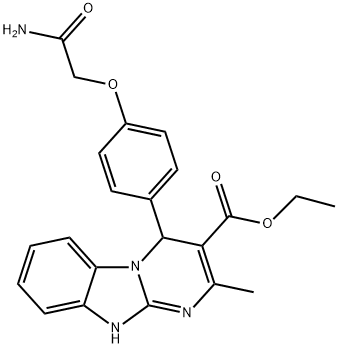 ethyl 4-[4-(2-amino-2-oxoethoxy)phenyl]-2-methyl-1,4-dihydropyrimido[1,2-a]benzimidazole-3-carboxylate 结构式