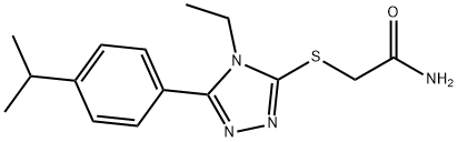 2-[[4-ethyl-5-(4-propan-2-ylphenyl)-1,2,4-triazol-3-yl]sulfanyl]acetamide 结构式