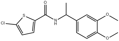 5-chloro-N-[1-(3,4-dimethoxyphenyl)ethyl]thiophene-2-carboxamide 结构式