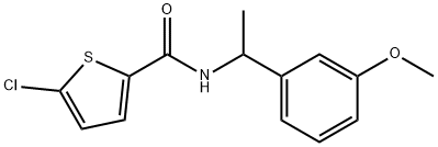 5-chloro-N-[1-(3-methoxyphenyl)ethyl]thiophene-2-carboxamide 结构式