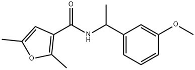 N-[1-(3-methoxyphenyl)ethyl]-2,5-dimethylfuran-3-carboxamide 结构式