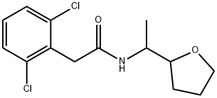 2-(2,6-dichlorophenyl)-N-[1-(oxolan-2-yl)ethyl]acetamide 结构式