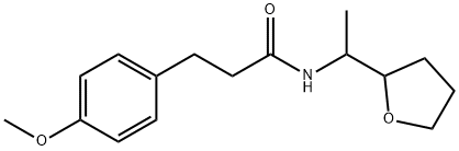 3-(4-methoxyphenyl)-N-[1-(oxolan-2-yl)ethyl]propanamide 结构式
