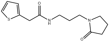 N-[3-(2-oxopyrrolidin-1-yl)propyl]-2-thiophen-2-ylacetamide 结构式