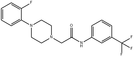 2-[4-(2-fluorophenyl)piperazin-1-yl]-N-[3-(trifluoromethyl)phenyl]acetamide 结构式